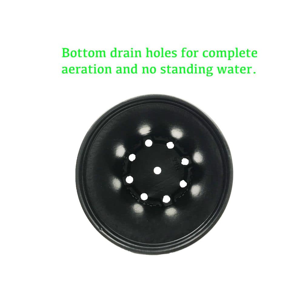 2 Gal. Black Plastic Nursery Pots (24-Pack) - Hercitys