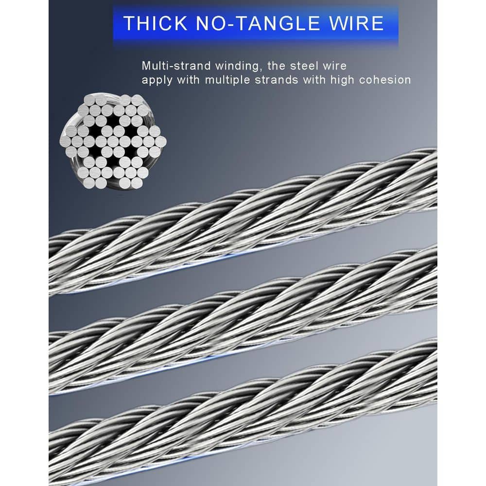 33 ft. Self Retracting Lifeline Fall Arrest Protection Dual Alloy Steel Hook Wire Rope Heavy Duty Safety Lanyard - Hercitys