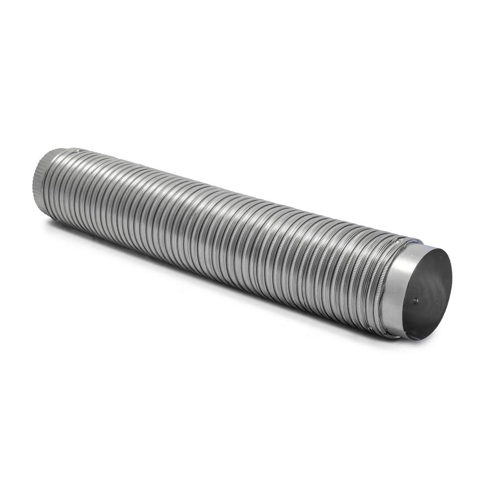 4 in. x 6 ft. Heavy Duty Aluminum Duct with Collars - Hercitys
