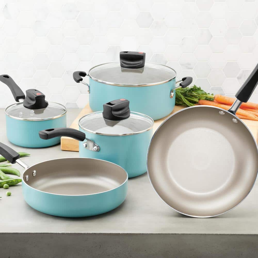 14-Piece Aqua Smart Control Cookware Nonstick Pots and Pans Set - Hercitys