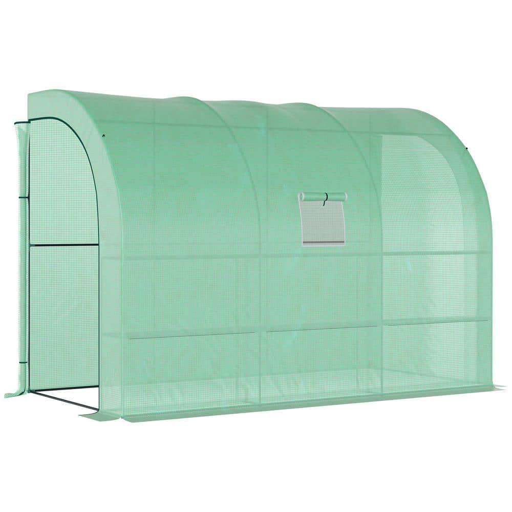 59 in. W x 118 in. D x 83.75 in. H Outdoor Walk-In Greenhouse, Plant Nursery - Hercitys