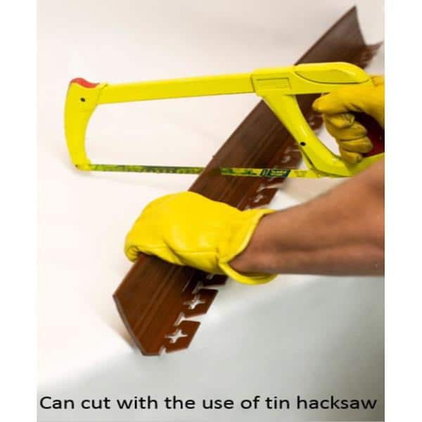 20 ft. L x 2 in. W x 3 in. H Light Brown Tall Resin Innovative Edge No Dig Edging with 9 in. Poly Stakes (10-Quantity) - Hercitys