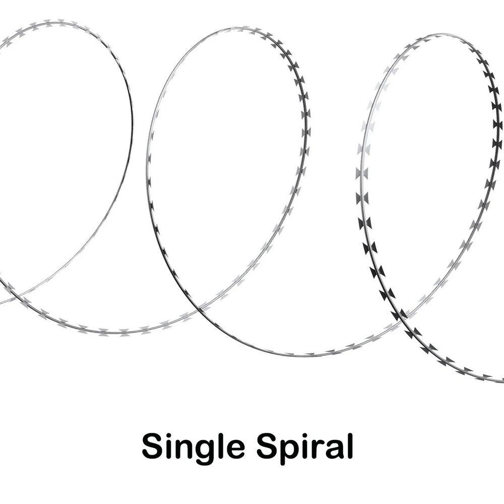 246 ft. Galvanized Single Spiral Razor Barbed Wire, 5-Rolls Razor Wire Fencing Razor Fence - Hercitys