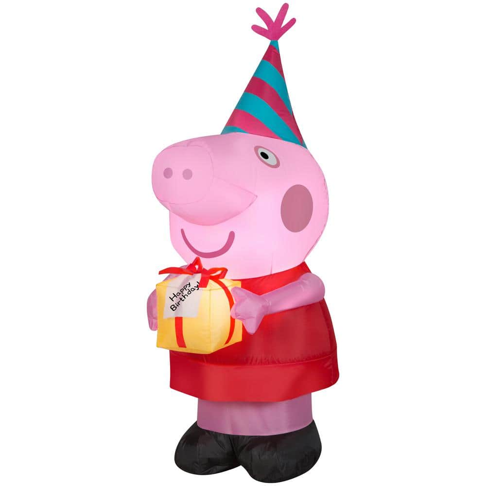3.5 ft. Tall Airblown Peppa Pig with Birthday Cake - Hercitys
