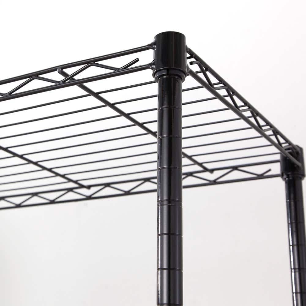 5 Tier Black Coating Utility Wire Shelving Unit 14 in. x 36 in. x 72 in. - Hercitys