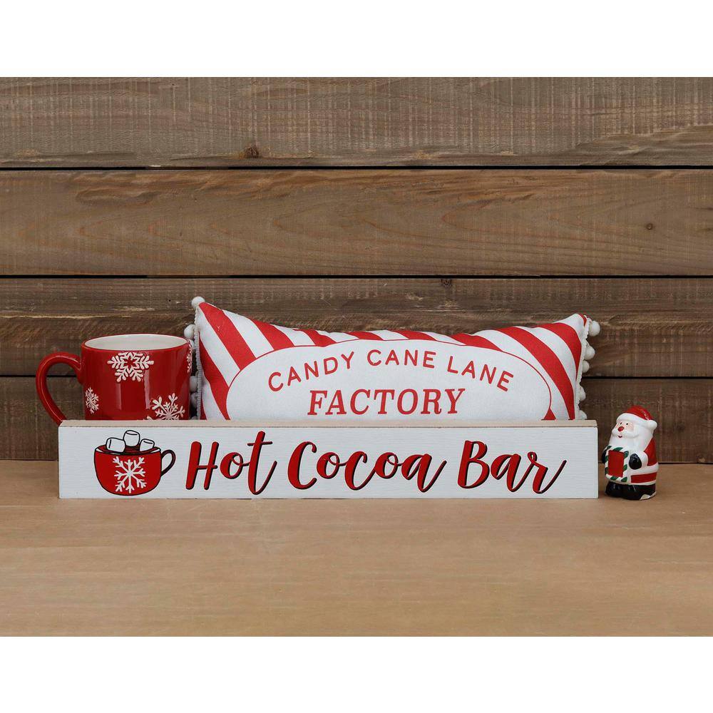 2.5 in. Wood Hot Cocoa Bar Sign Christmas Tabletop Sign - Hercitys
