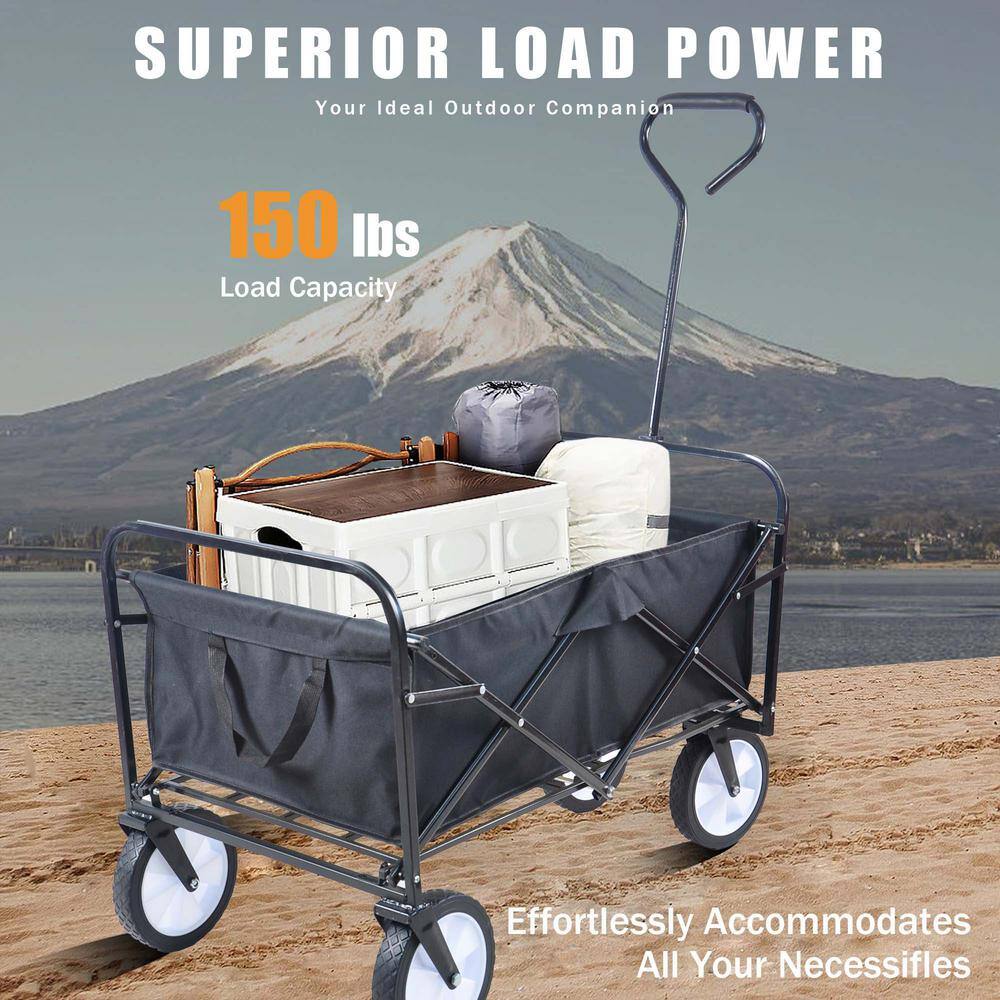 3 cu. ft. Fabric Garden Cart in Black - Hercitys