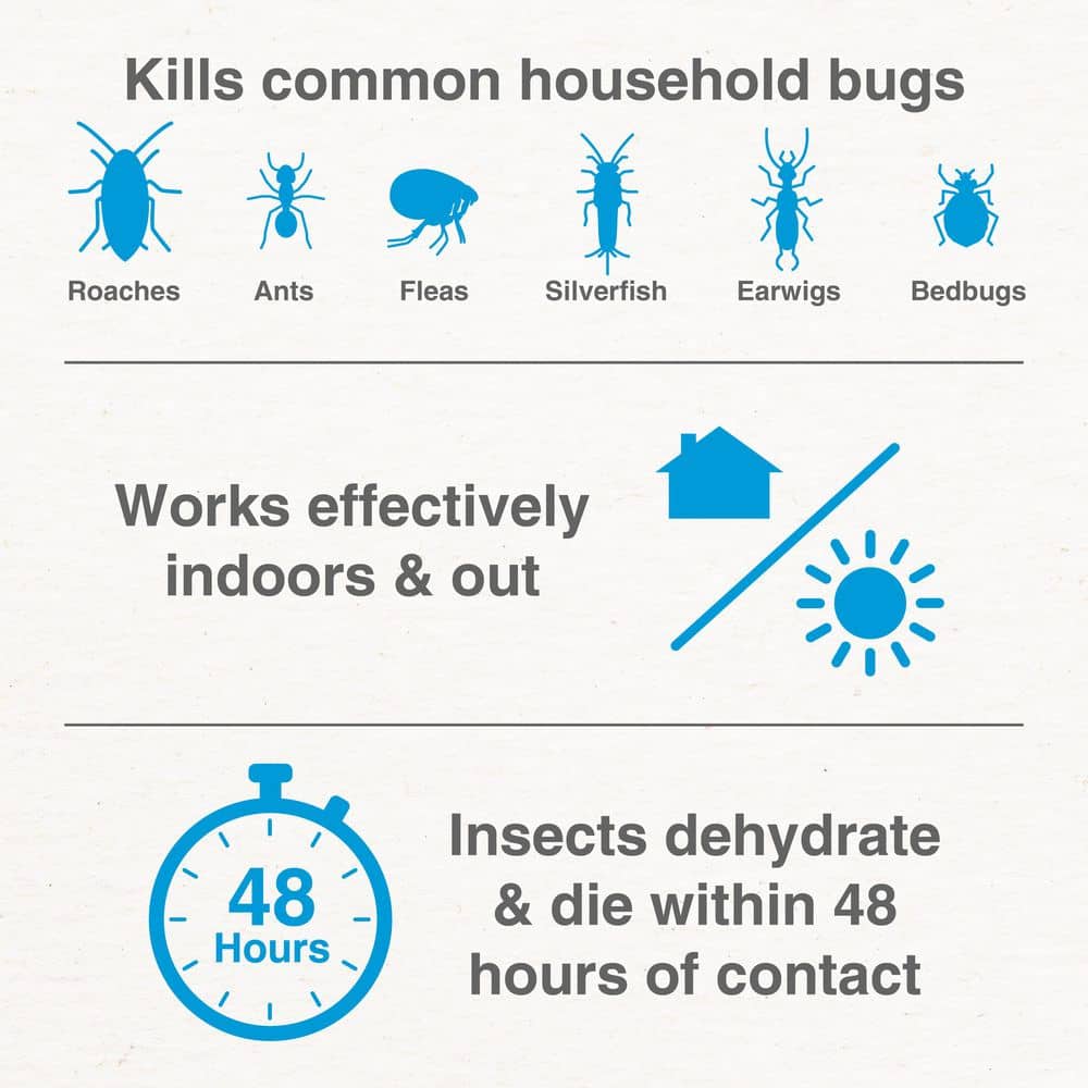 4 lbs. Diatomaceous Earth – Bed Bug, Flea, Ant, Crawling Insect Killer for Indoor and Outdoor - Hercitys