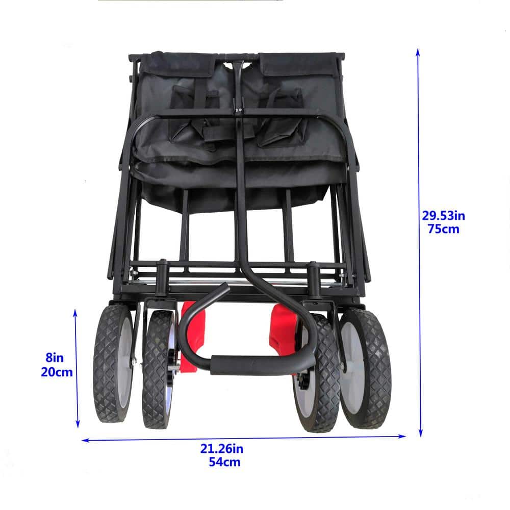 4.8 cu. ft. Metal Garden Cart, Black - Hercitys