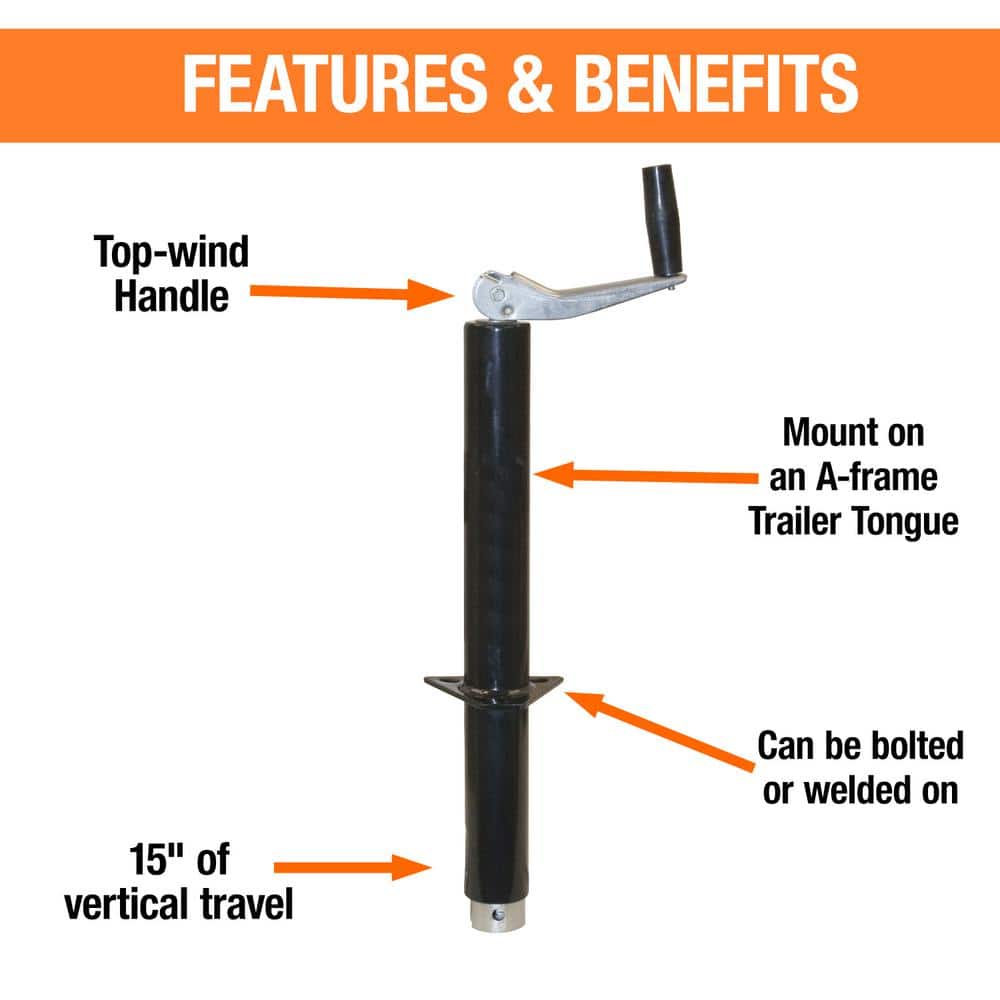 5,000 lbs. Capacity Travel A-Frame Trailer Jack - Hercitys