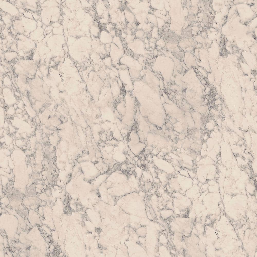 4 ft. x 8 ft. Laminate Sheet in Marmo Bianco Premium Textured Gloss Finish - Hercitys