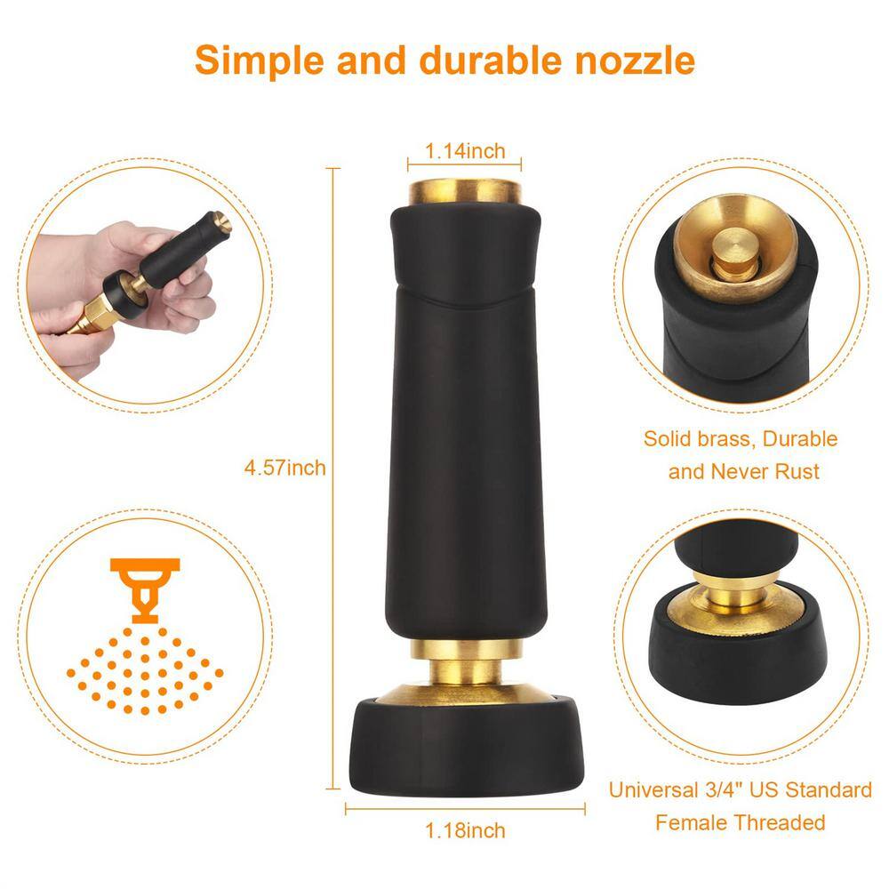 3/8 in. Dia. x 50 ft. Heavy Duty Stainless Steel Water Garden Hose Collapsible Hose no Kink Explosion - Hercitys