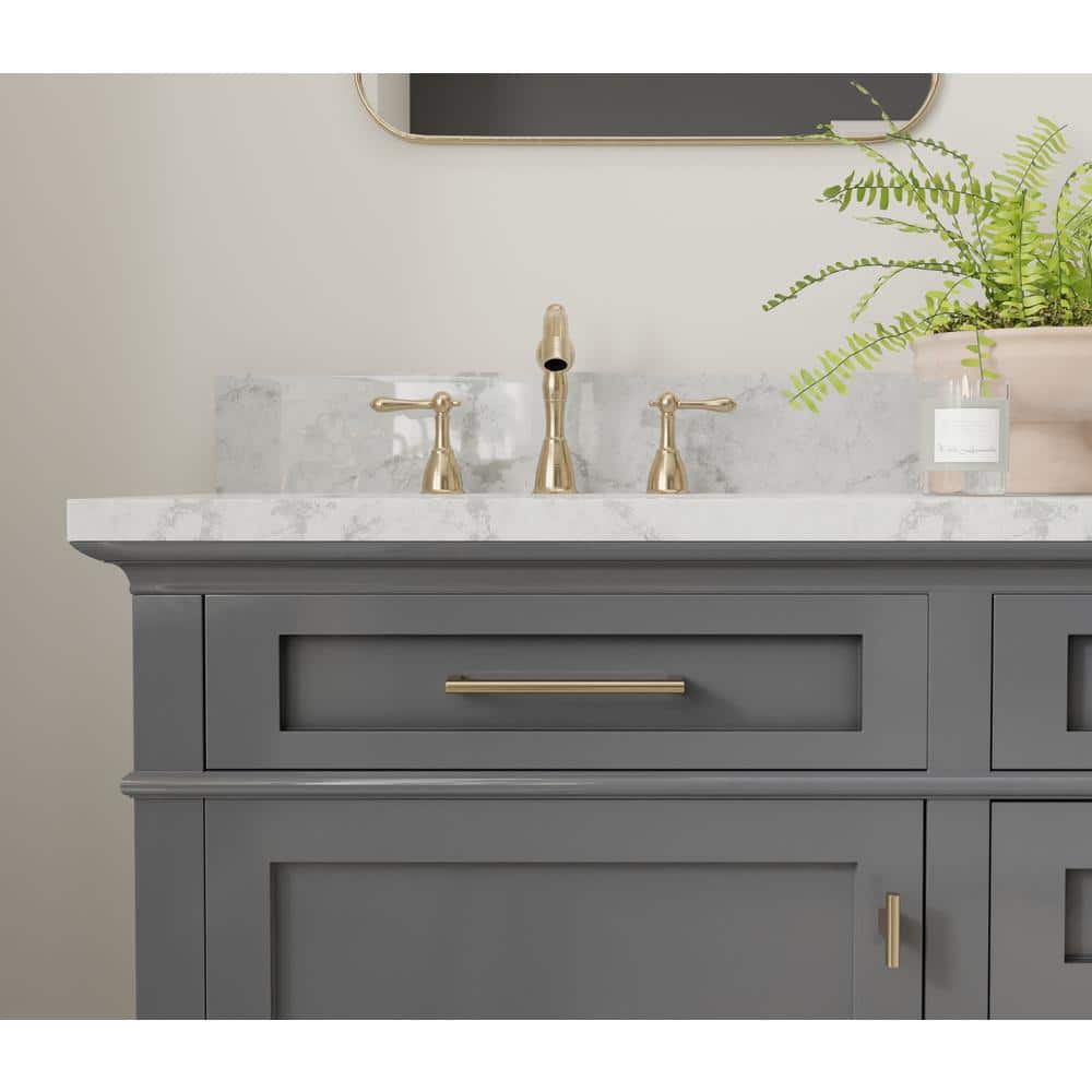 5-Pack Vail 6 in. (152 mm) Center-to-Center Modern Satin Brass Bar Drawer Pull - Hercitys