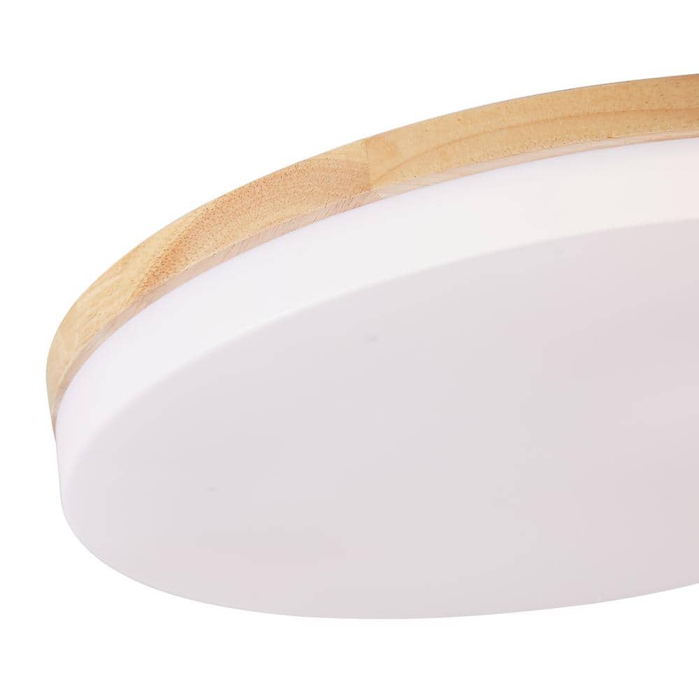 15 in. 1-Light White Creative Design Simple Circle 25-Watt Integrated LED Flush Mount Ceiling Lighting - Hercitys