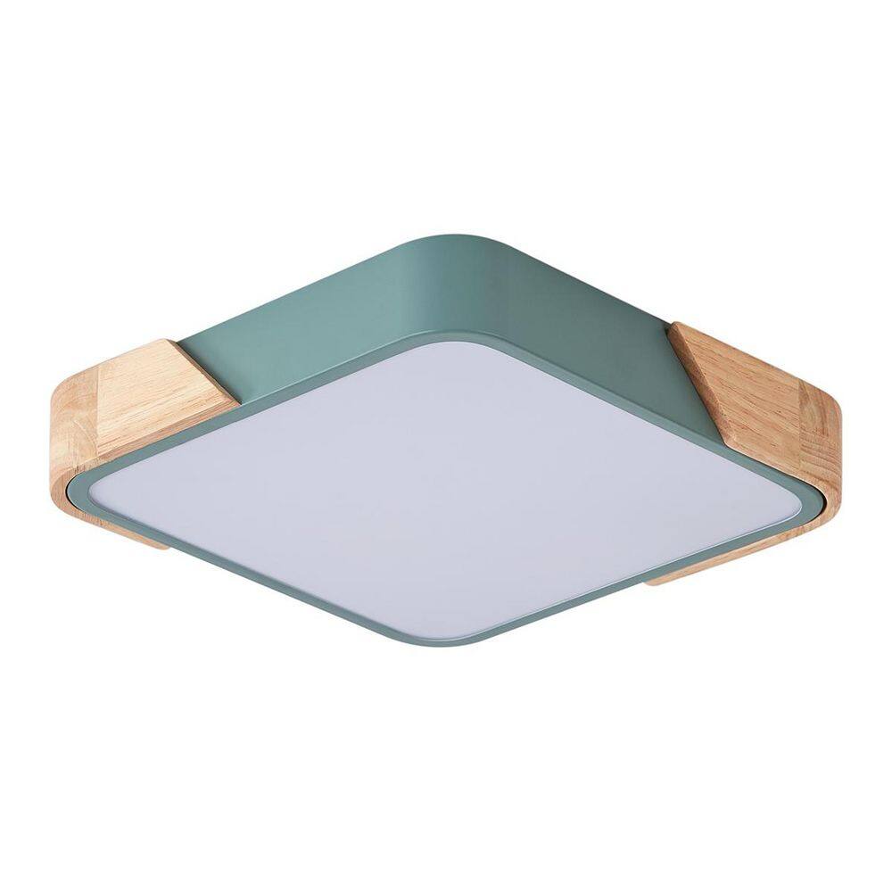 15.74 in. 1-Light Classic LED Flush Mount Ceiling Light 36-Watt Green Ceiling Lighting Fixtures for Living Room Kitchen - Hercitys