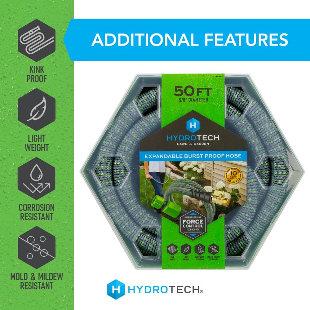 5/8 in. Dia. x 50 ft. Expandable Garden Water Hose - Hercitys