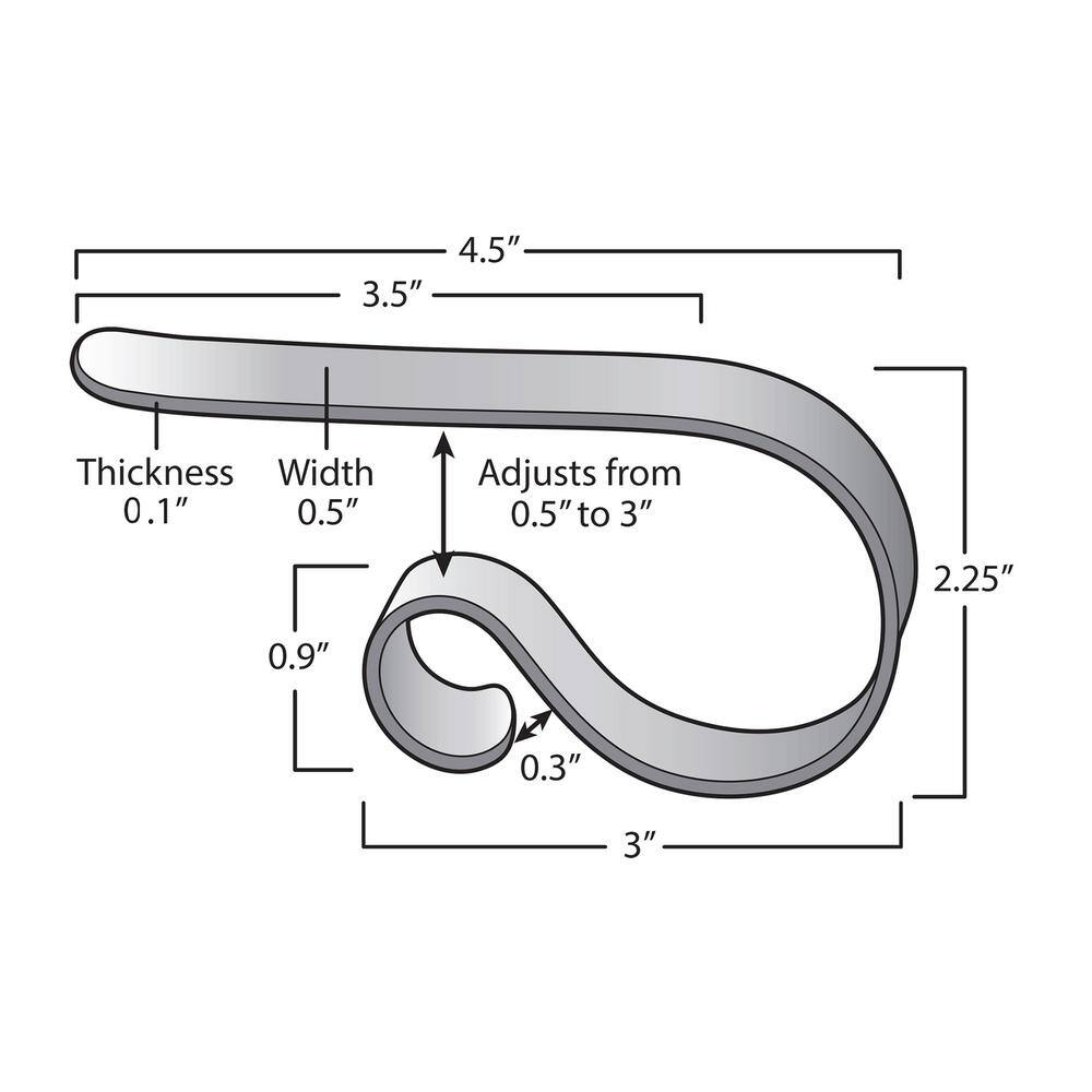 2.5 in. Metal Silver with White Snowflakes MantleClip Stocking Holder (4-Pack) - Hercitys