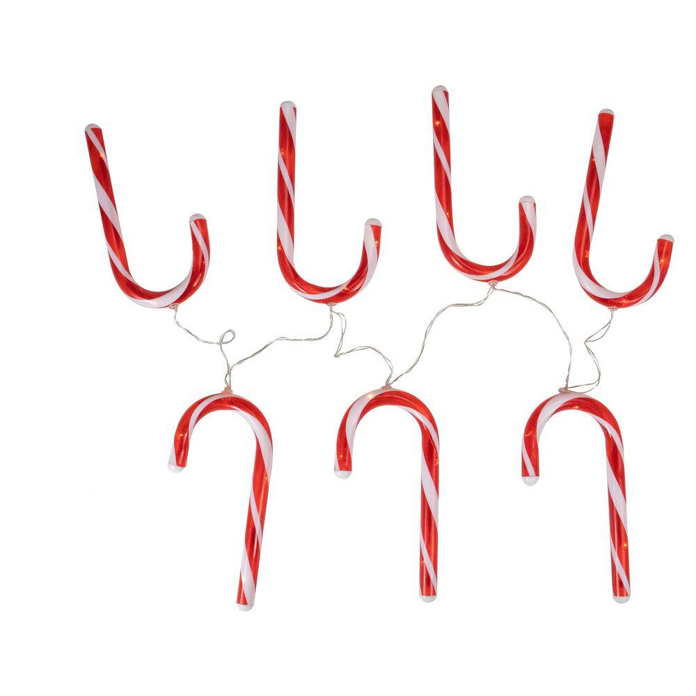 3 ft. B/O LED Warm White Candy Cane Christmas Lights – Set of 7 - Hercitys