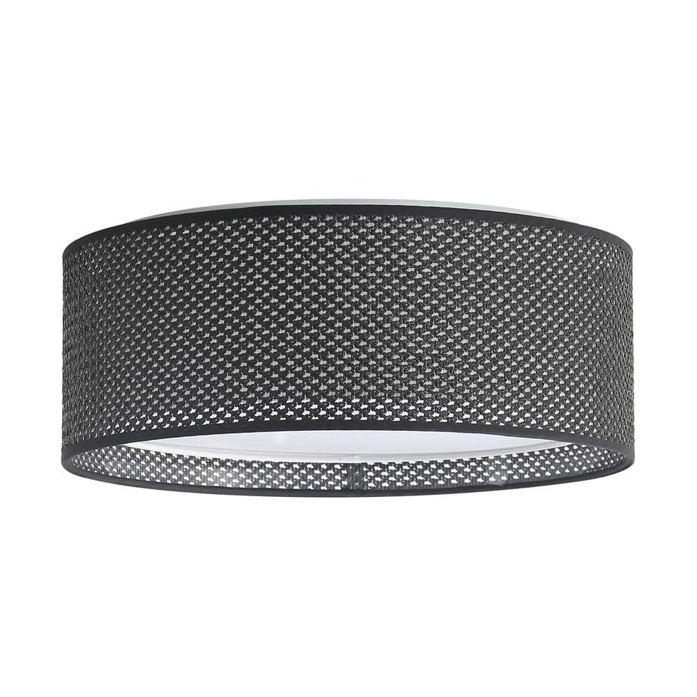 20 in. 5-Light Black Drum Flush Mount - Hercitys