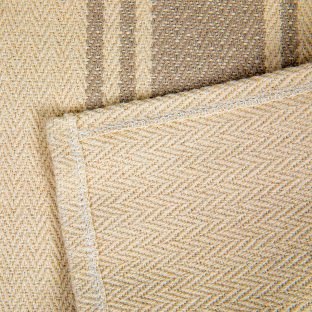 14 in. W x 72 in. L Canvas Table Runner with Khaki Stripes - Hercitys