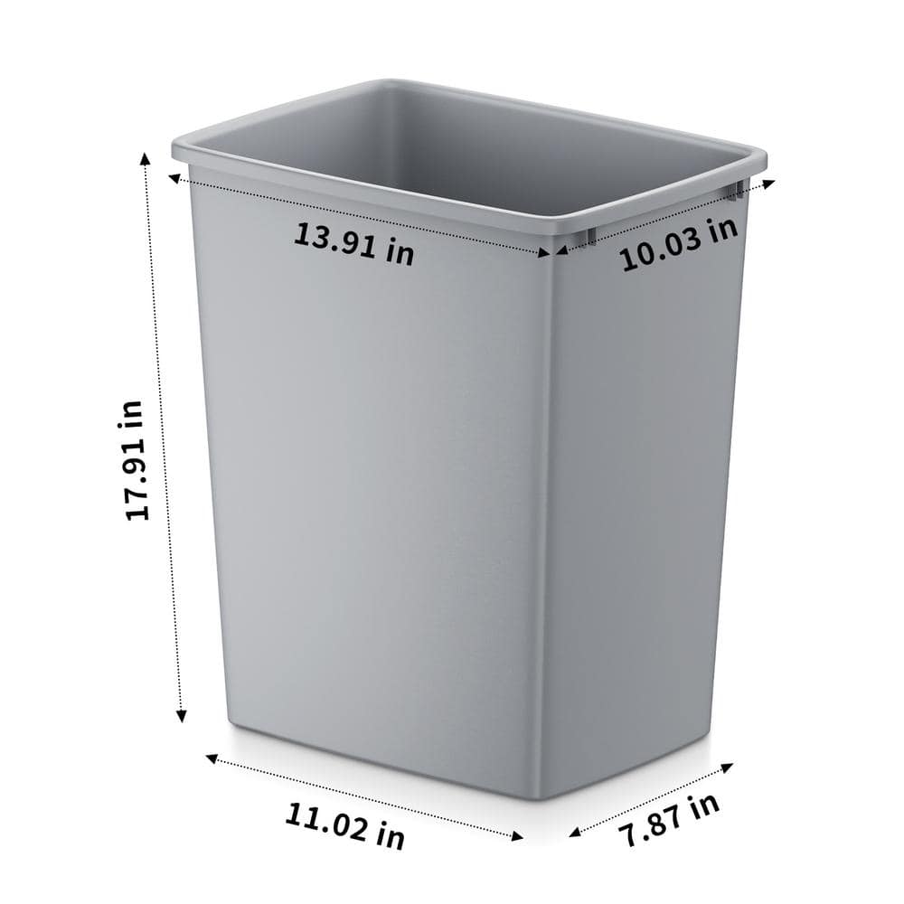 35 Quart Plastic Replacement Waste Container 1PCS, Gray - Hercitys