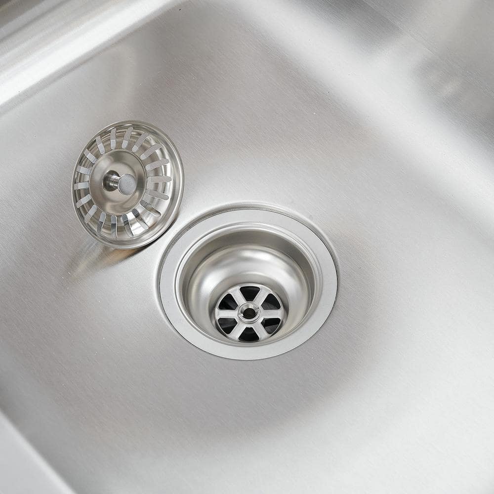 23 in. Drop in/Undermount Single Bowl 18-Gauge Stainless Steel Classic Kitchen Sink - Hercitys