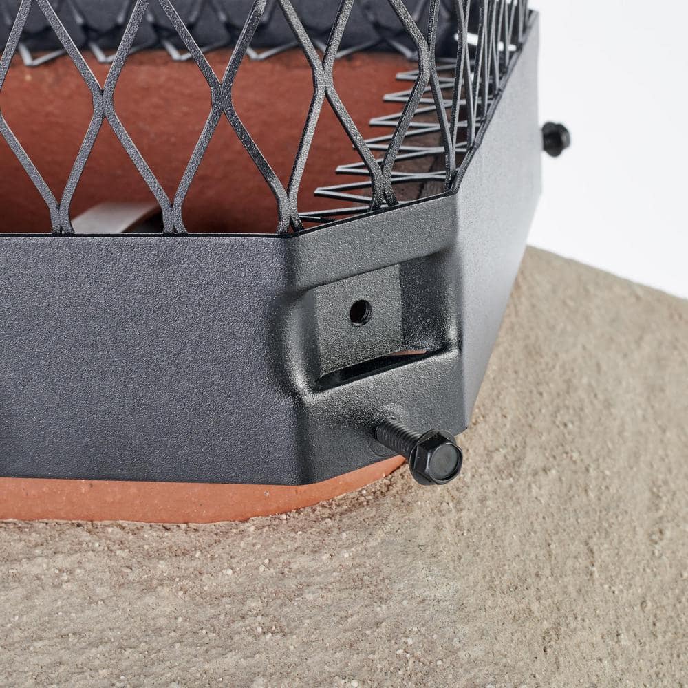 18 in. x 9 in. Bolt-On Single Flue Chimney Cap in Black Galvanized Steel - Hercitys