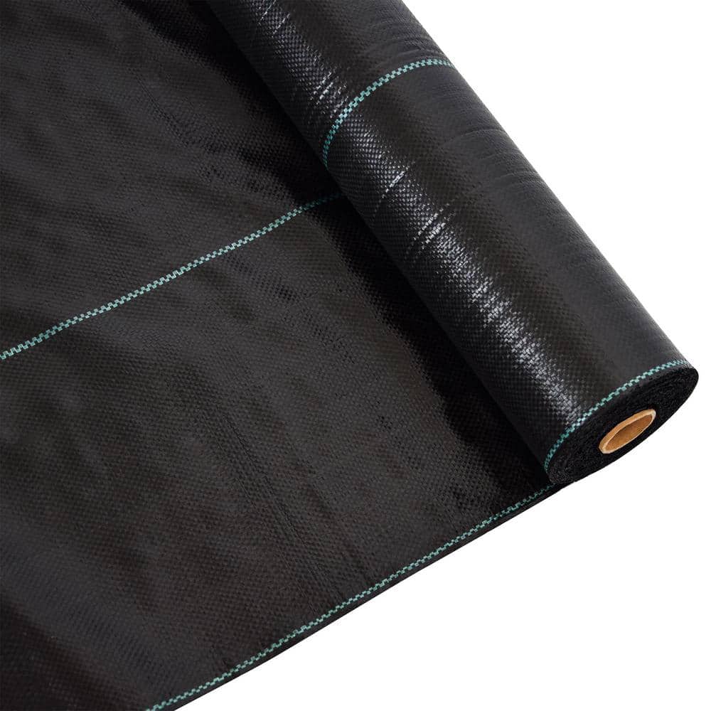 3 ft. x 250 ft., 3.5 oz. Weed Barrier Landscape Fabric, Dual-Layer PP, Needle Punched Nonwoven, Black,Garden Fence - Hercitys