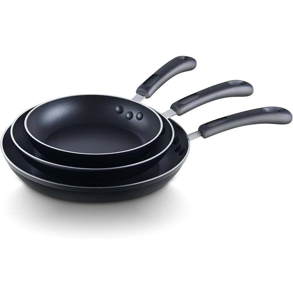 3-Piece 8-9.5- 11 in. Aluminum Nonstick Frying Pans Set - Hercitys