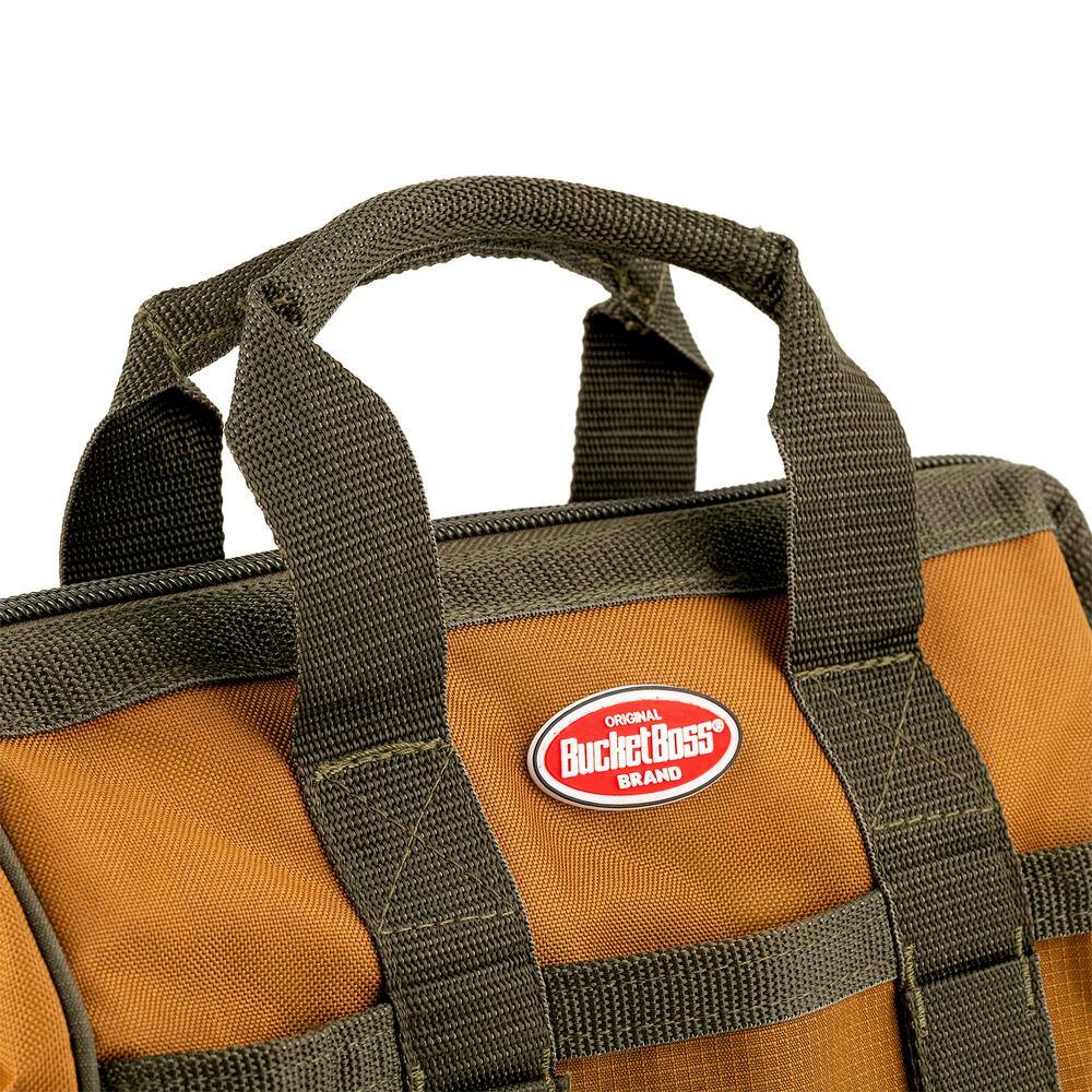 12 in. Gatemouth Tool Bag with zippered top and 16 Total Pockets - Hercitys