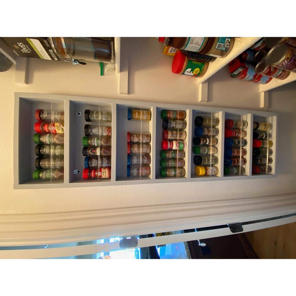 3.5 in. x 11 in. x 48 in. Malibu Unfinished Wood Spice Rack - Hercitys