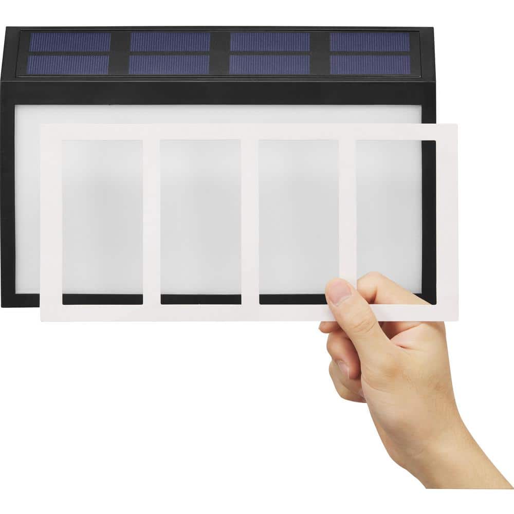 11 in. x 7 in. Black Solar Address Plaque - Hercitys