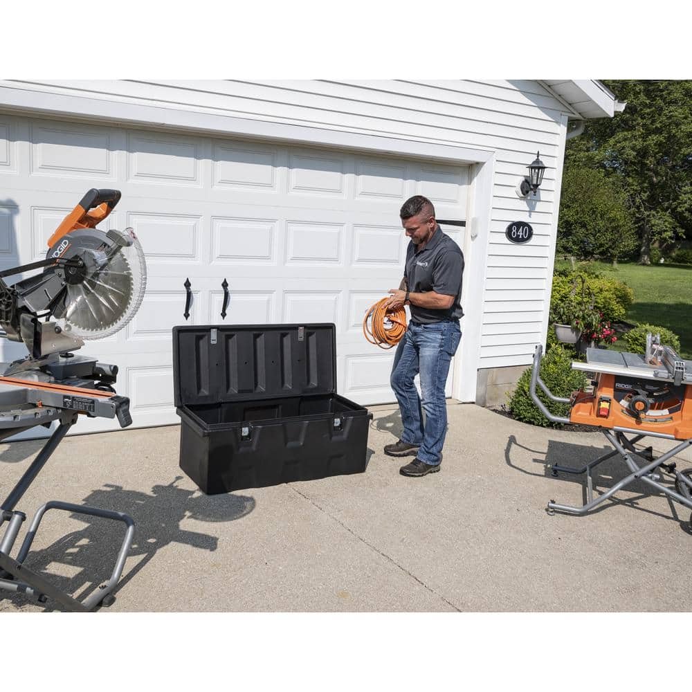 17.25 in. x 19 in. x 44 in. Matte Black Plastic All-Purpose Truck Tool Box Chest - Hercitys