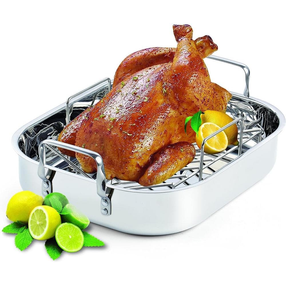 10 Qt. Stainless Steel Roasting Pan - Hercitys