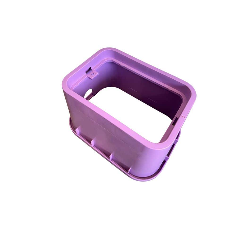 14 in. x 19 in. Rectangular Irrigation Valve Box and Lid, Purple Non-potable - Hercitys