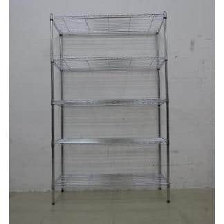 5-Tier Steel Wire Shelving Unit with Casters in Chrome (48 in. W x 72 in. H x 18 in. D) - Hercitys