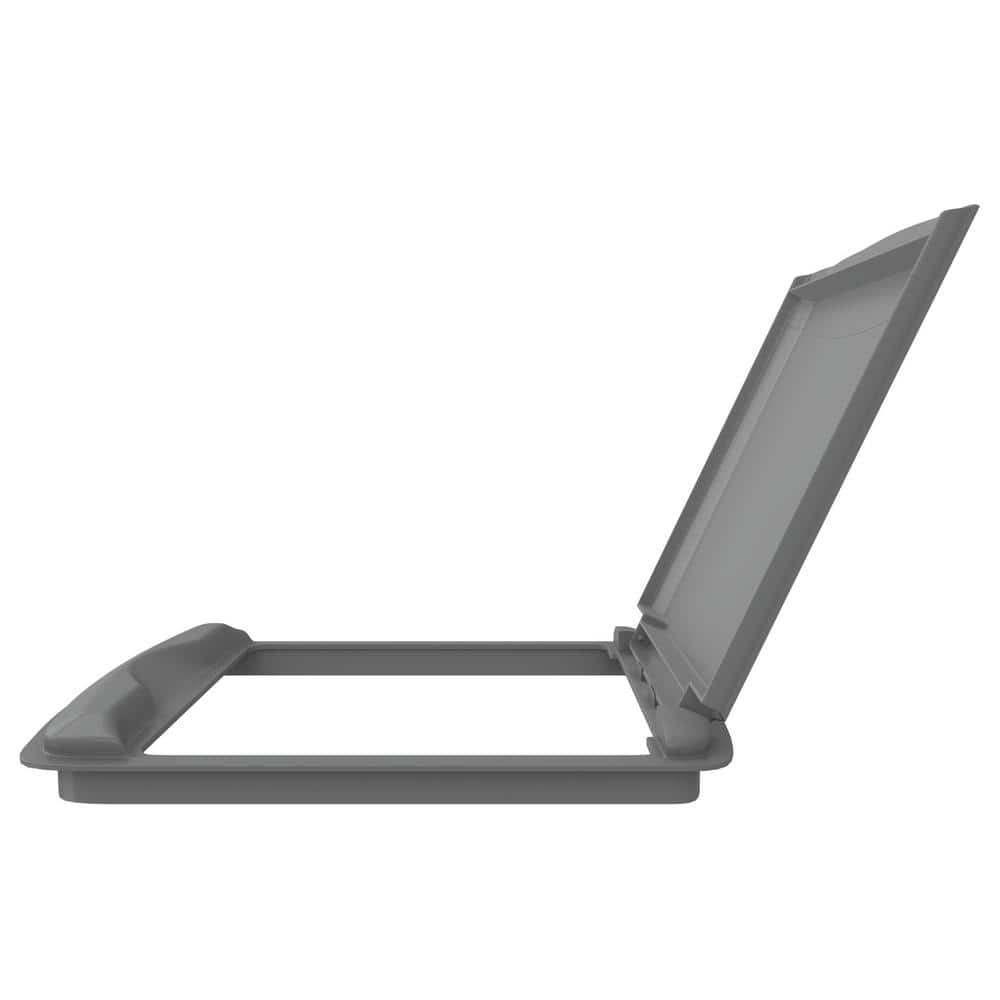 50 Qt. Polymer Trash Can Replacement Lid, Silver - Hercitys