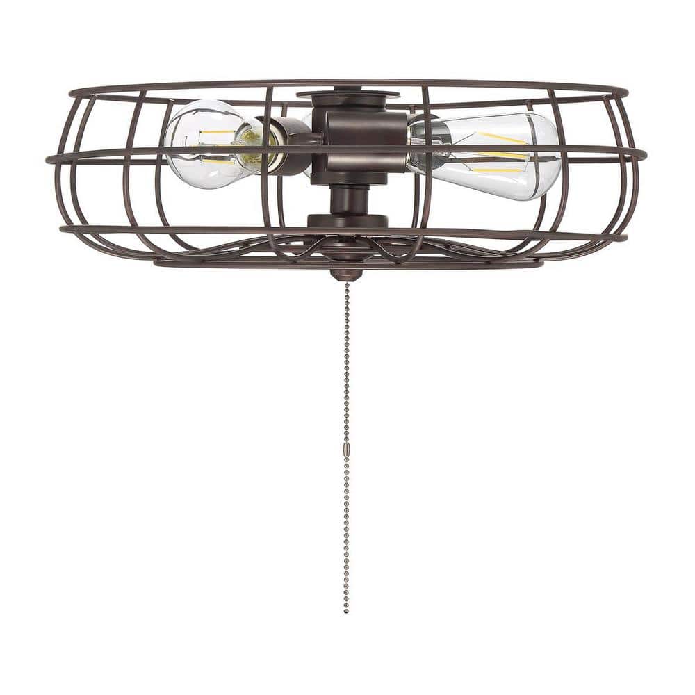 3-Light Oil Rubbed Bronze Globe Ceiling Fan Light Kit - Hercitys