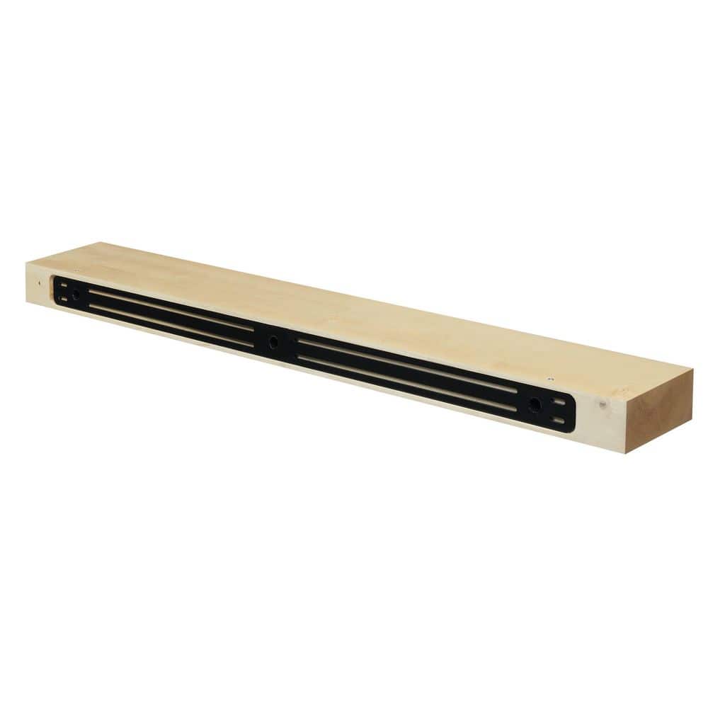 36 in. Natural Smooth Timber Floating Shelf-Versatile Wood Mantel and Wall Shelf - Hercitys