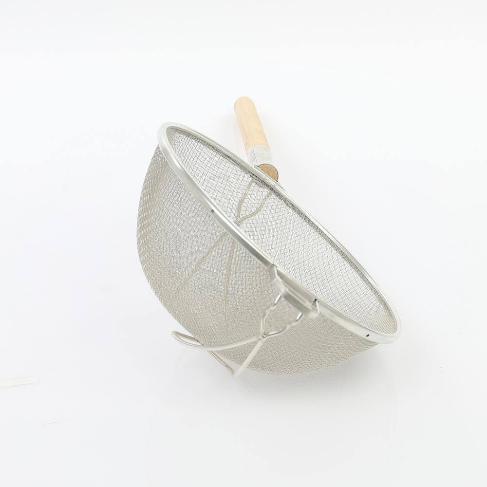 14 in. Commercial Premium Tinned Double-Mesh Steel Strainer - Hercitys