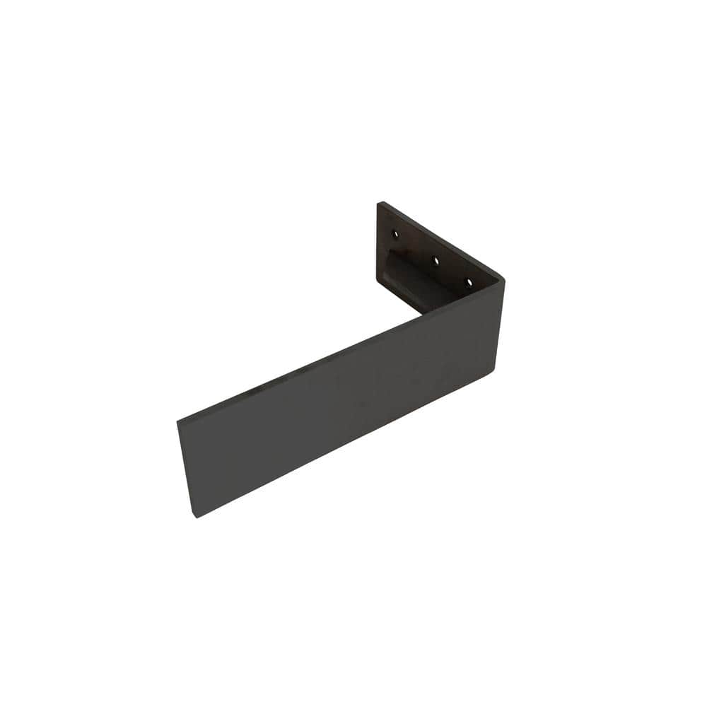 16 in. L Black/Matte Low Profile Alpha Countertop Support Bracket - Hercitys