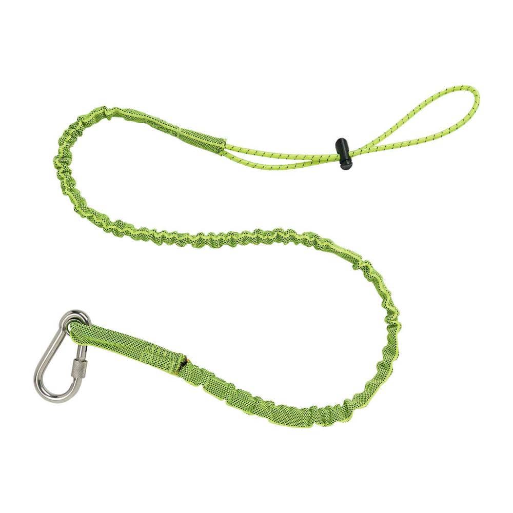 15 lbs. Lime Stainless Extended Single Carabiner Tool Lanyard - Hercitys