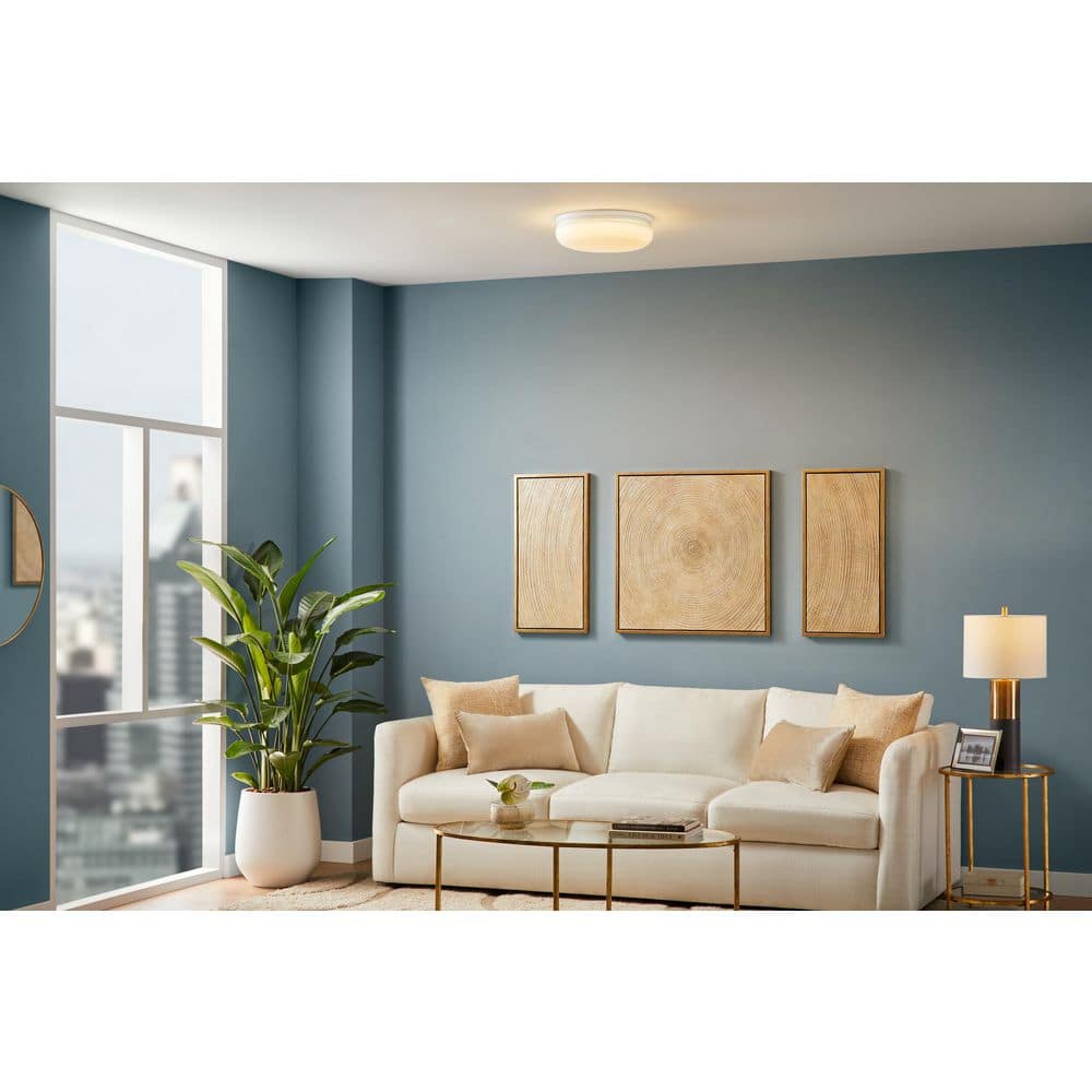 15 in. Light White Adjustable CCT and Brightness Integrated LED Ceiling Flush Mount Fixture with Night Light - Hercitys