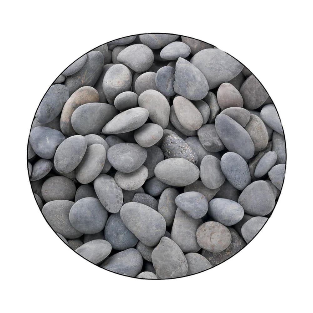 1-2 in. Gray River Rocks, Mexican Beach Pebbles for Plants, Potting, Garden and Landscape Decor 18 lbs. Bag - Hercitys