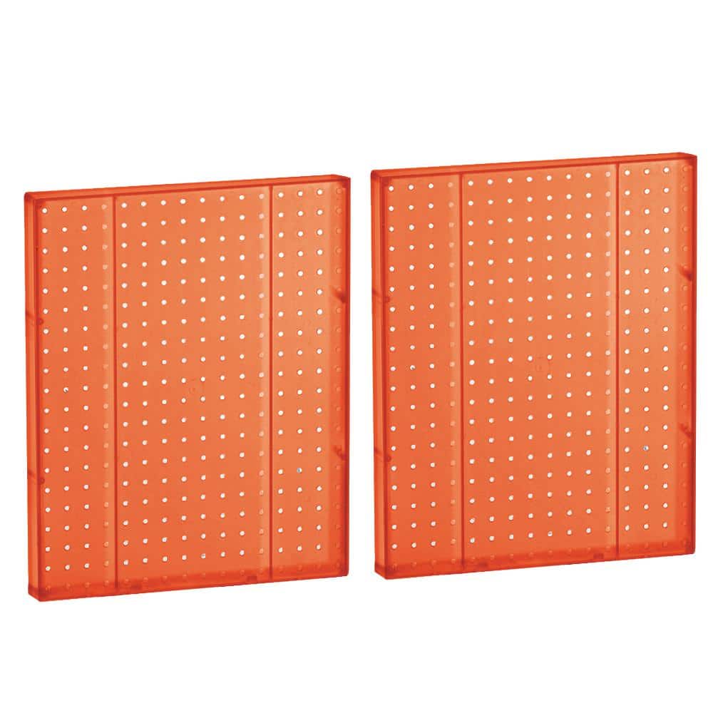 20.25 in H x 16 in W Pegboard Orange Styrene One Sided Panel (2-Pieces per Box) - Hercitys