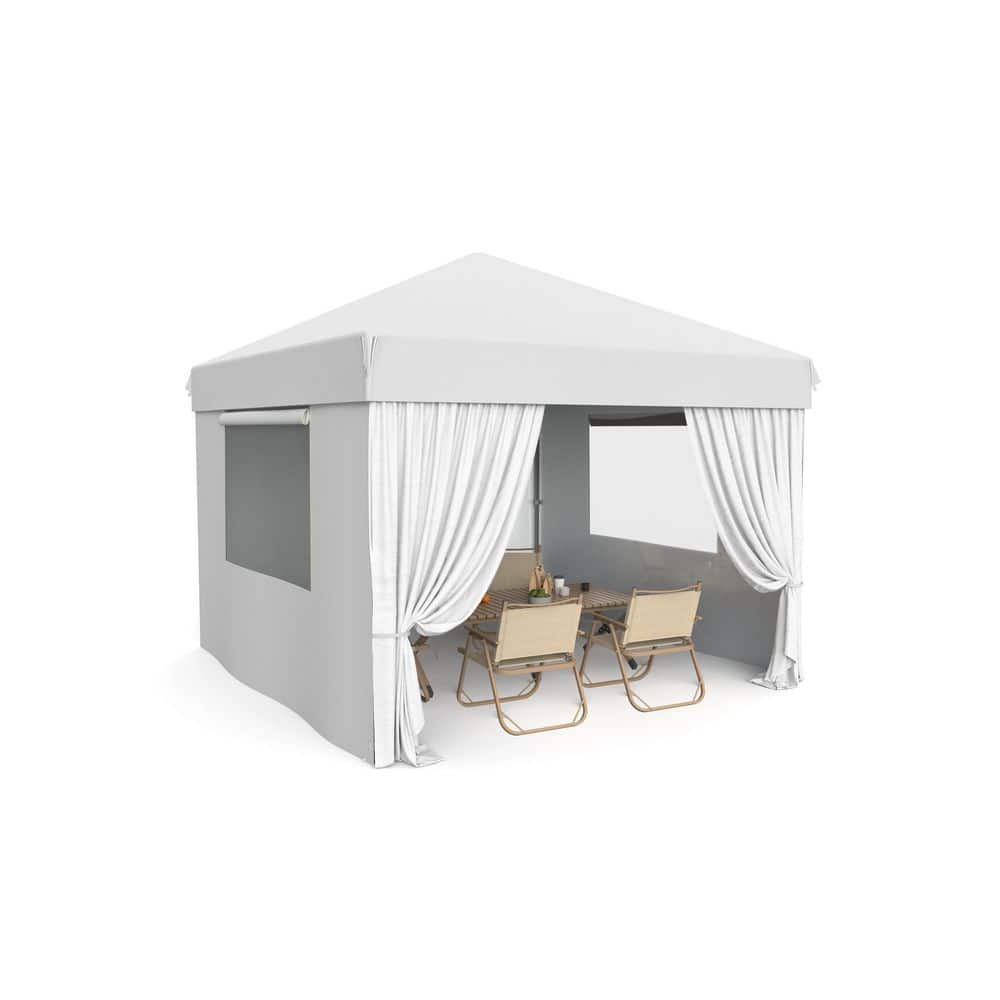 10x10FT Pop Up Canopy Tent with Sidewalls - Hercitys
