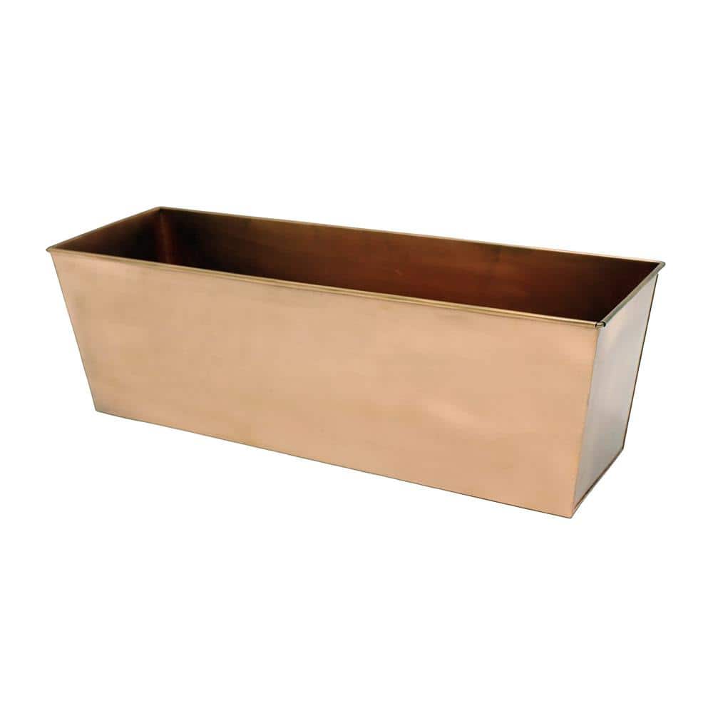 23.25 in. W Copper Plated Medium Galvanized Steel Flower Box Planter - Hercitys