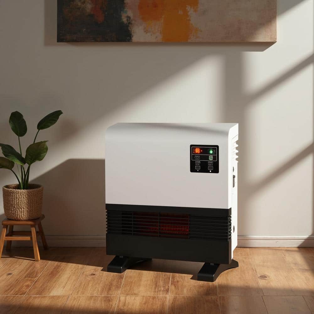 1500-Watt Electric Wall Mounted Panel Infrared Space Heater with Timer, 3-Modes and Quick Heat - Hercitys