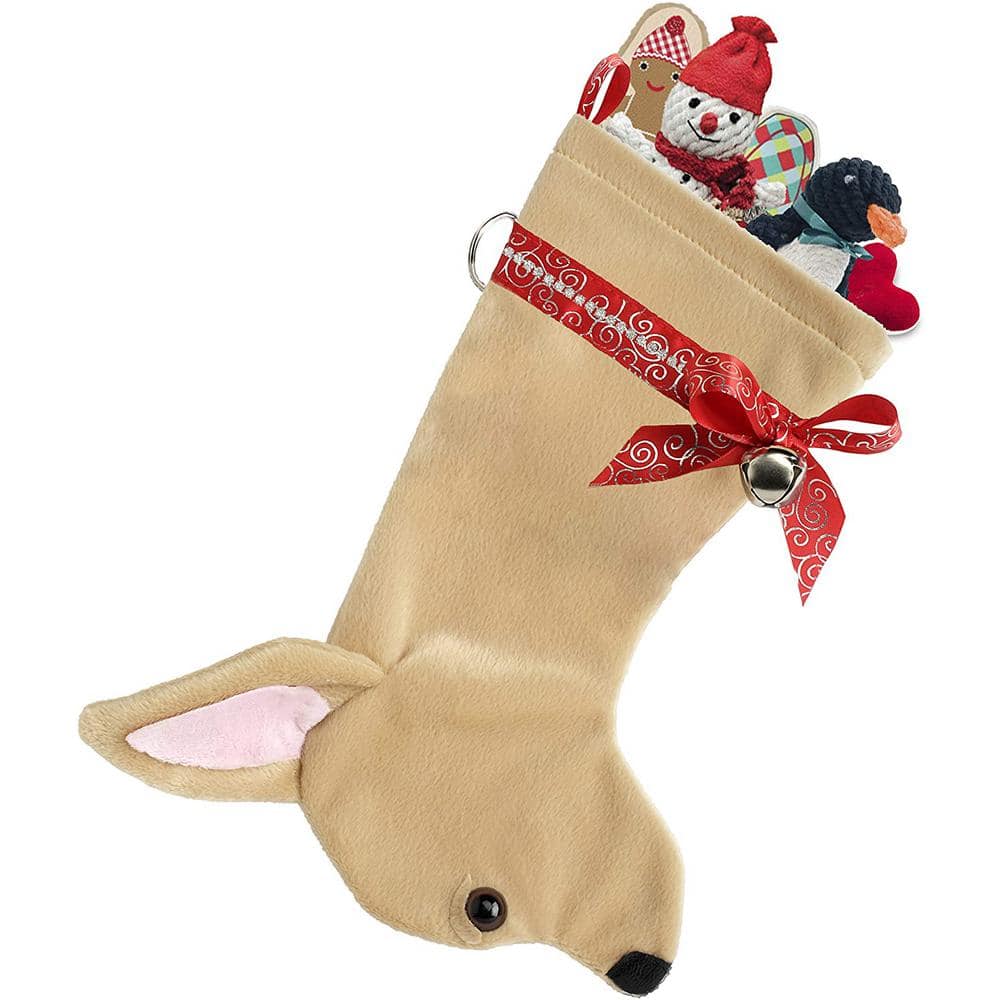 22 in. Chihuahua Dog Faux Fur Christmas Stocking - Hercitys