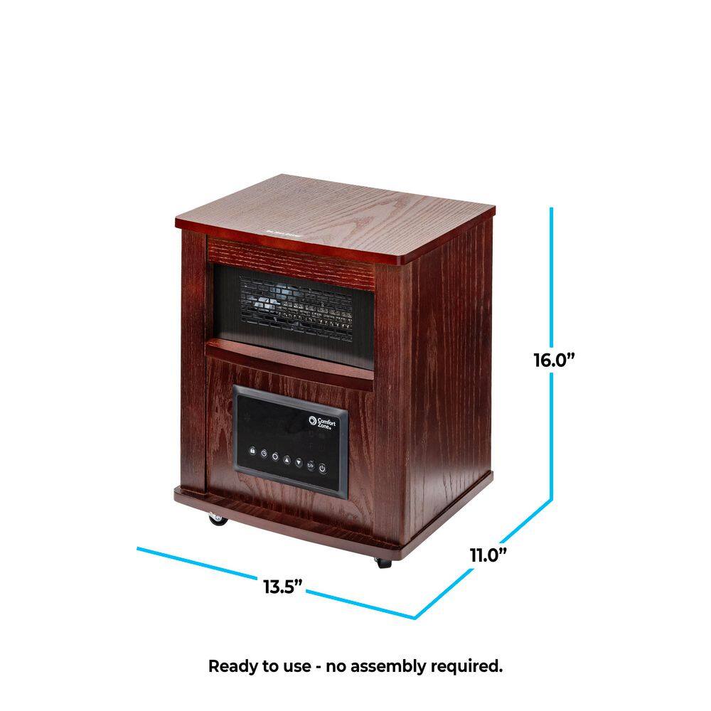 16 in. Deluxe Infrared Quartz Heater, Cherry - Hercitys